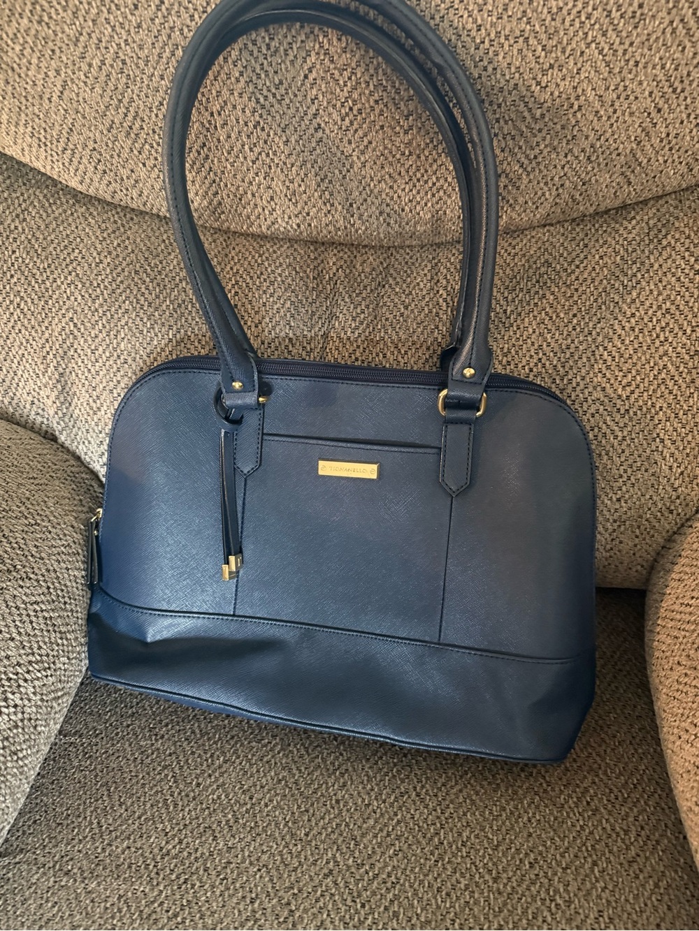 Tignanello Navy Handbag